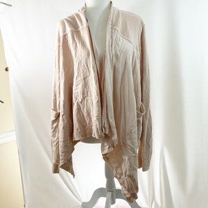 Anthropologie Saturday Sunday Open Front Raw Edge Cardigan Size L